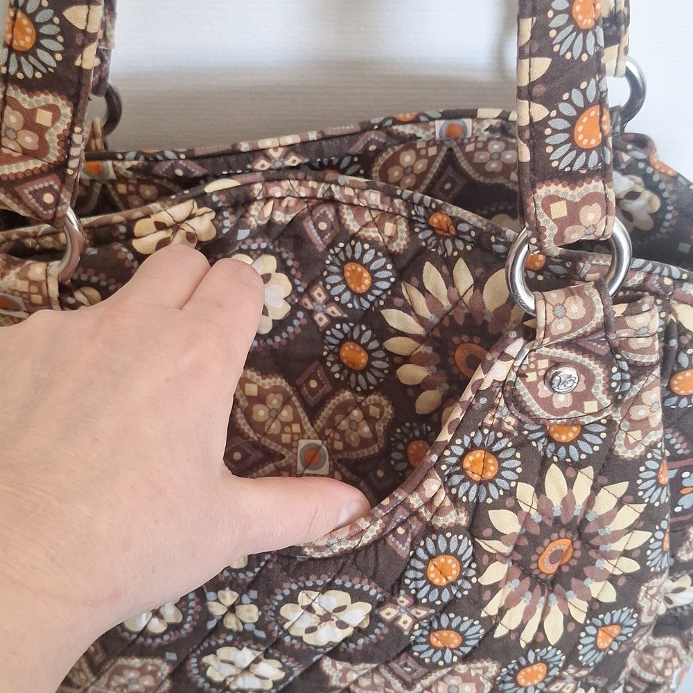Vera Bradley Quilted Java Sunflower Shoulder Bag … - image 3